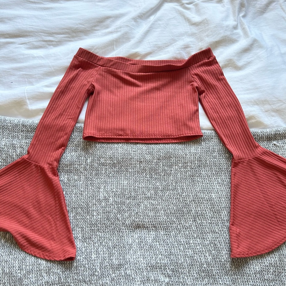 Missguided Longsleeves Off Shoulder Flare